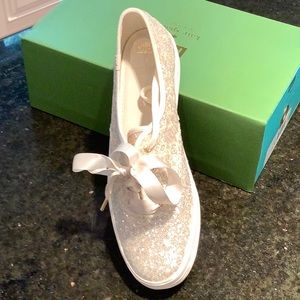 Keds x Kate Spade New York Triple Glitter Platform Bridal Wedding Sneakers 9.5